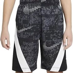 Nike Boys Medium Black and White Athletic Shorts